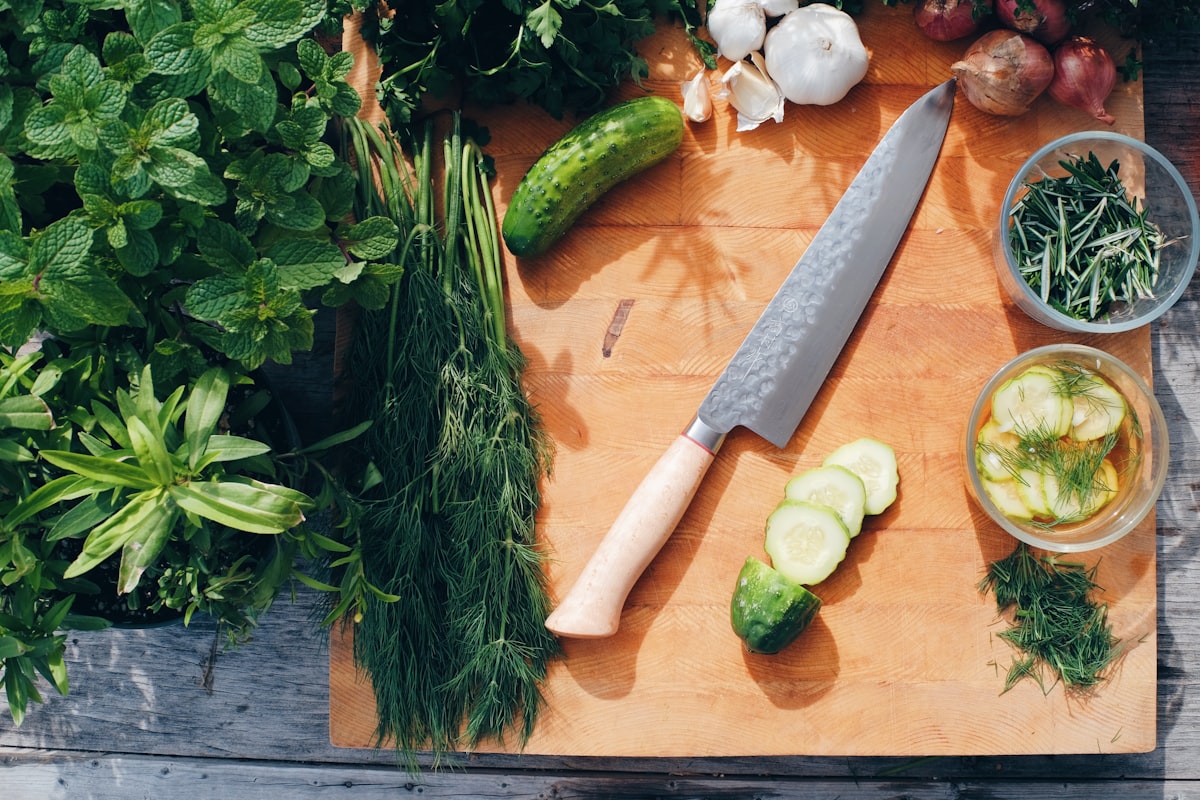 Fresh vegetables and healthy ingredients